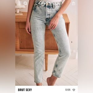 Sezane Brut Sexy Jeans Denim, Color: Edge Blue, Size: 27